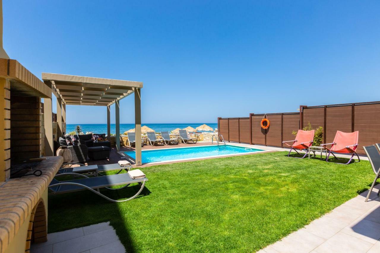 Espera Luxury Beach Front Residence With Pool & Bbq, By Thinkvilla Rethymno Esterno foto