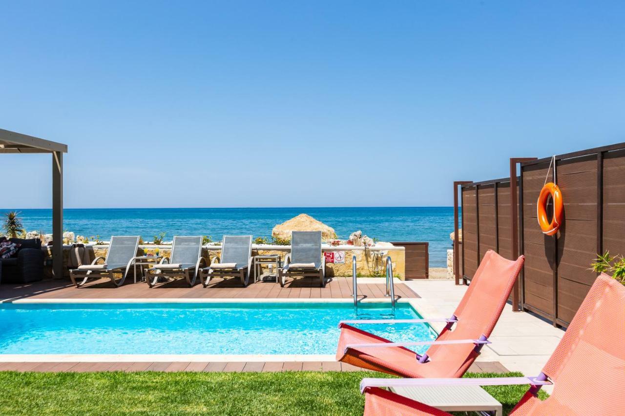 Espera Luxury Beach Front Residence With Pool & Bbq, By Thinkvilla Rethymno Esterno foto