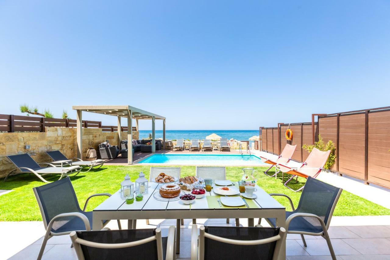 Espera Luxury Beach Front Residence With Pool & Bbq, By Thinkvilla Rethymno Esterno foto